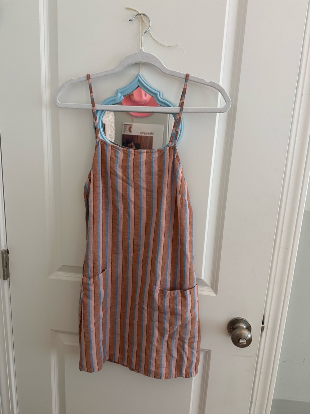 Billabong Pink and Light Blue Striped Mini Dress